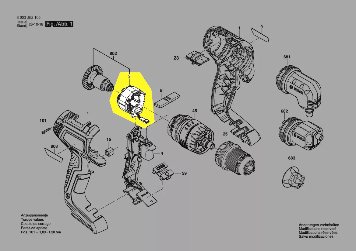 Stator 1 600 A01 6YW Bosch